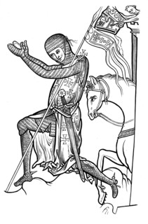 Knight in armour, late 13th century, (1892). Artist: Unknown
