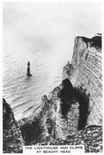 The lighthouse and cliffs at Beachy Head, 1936. Artist: Unknown
