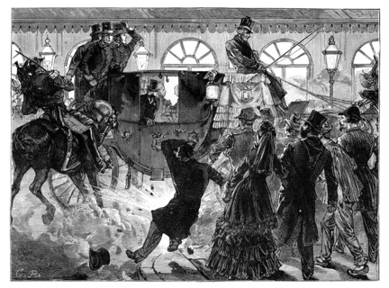 'Attempted Assassination of the Emperor of the French', 28 April 1855. Artist: Unknown