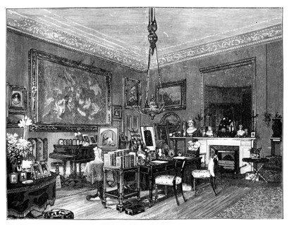 Queen Victoria's private sitting-room, Osborne House, Isle of Wight. Artist: Unknown