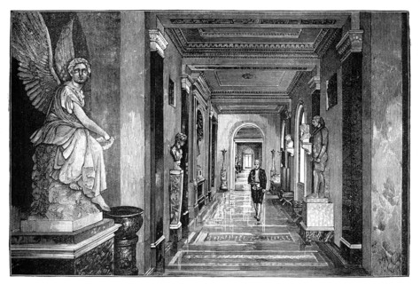 Corridor, Osborne House. Artist: Unknown