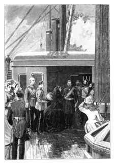 Queen Victoria investing Abdul Aziz, Sultan of Turkey, with the order of the Garter, 1867. Artist: William Barnes Wollen