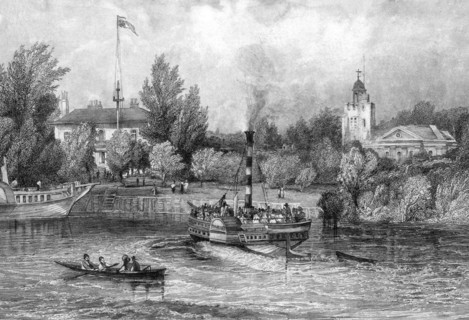 Twickenham Ait (Eel Pie Island), London, 19th century.Artist: M Wilson