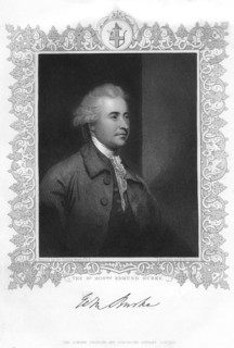 Edmund Burke, Irish statesman, author, orator, political theorist, and philosopher, 19th century.Artist: H Robinson