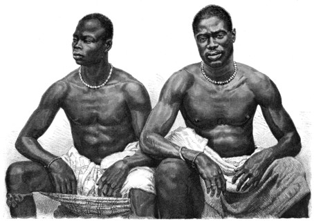 'Two men from Assinie', Guinea, c1860-1920.Artist: Jean Andre Rixens