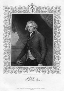 Richard Brinsley Sheridan (1751-1816), Irish playwright and Whig statesman, 19th century.Artist: R Hicks
