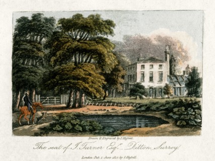 JMW Turner's house, Thames Ditton, Surrey, 1817.Artist: I Hassell