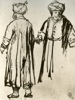 'Two Turks Walking', 1913.Artist: Rembrandt Harmensz van Rijn