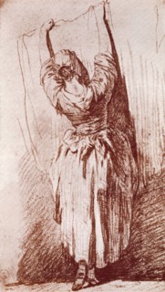 'Hanging up the Washing', 1913.Artist: Jean-Simeon Chardin