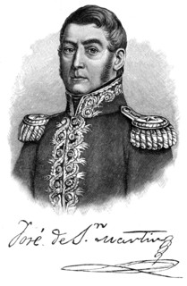 Jose de San Martin, 19th century Argentine general and independence leader, (1901). Artist: Unknown