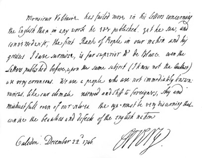 Extract of a letter from Lord Orrery to Dr Birch, 1746, (1840).Artist: John Boyle, Earl of Corke and Orrery