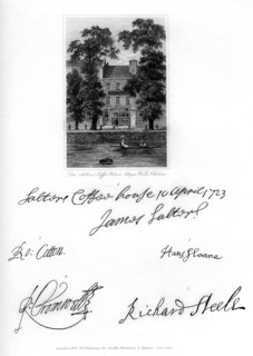 Don Saltero's Coffee House, Cheyne Walk, Chelsea, 1723, (1840). Artist: Unknown
