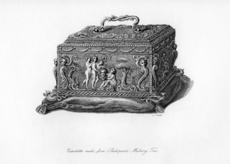 Carved cassolette made from the wood of Shakespeare's mulberry tree, c18th century, (1840). Artist: C J Smith