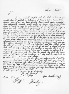 Letter from Thomas Gray concerning the edition of his poetical pieces, c1753, (1840). Artist: Thomas Gray