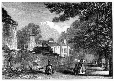 Upper Flask Tavern, Hampstead Heath, residence of George Steevens, 1840. Artist: Unknown