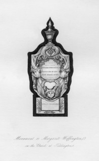 Monument to Margaret Woffington, the actress, at Teddington, 18th century, (1840). Artist: Unknown