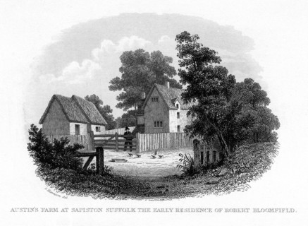 Austin's Farm at Sapiston, Suffolk, the early residence of Robert Bloomfield, 1840.  Artist: G Harrison