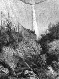 'Waterfall', Yosemite National Park, California, 19th century.Artist: Paul Huet