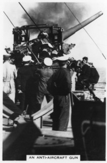 An anti-aircraft gun on board HMS 'Nelson', 1937. Artist: Unknown