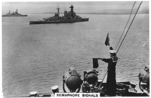 Semaphore signals, 1937. Artist: Unknown