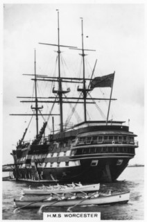 HMS 'Worcester', 1937. Artist: Unknown