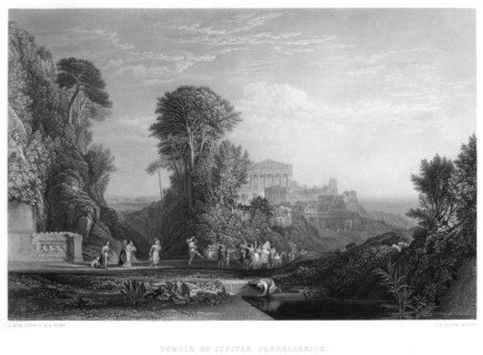 'Temple of Jupiter Panhellenius', 19th century. Artist: E Challis