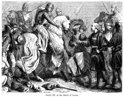 Henry III at the battle of Lewes, 14th May 1264.Artist: Felix Henri Emmanuel Philippoteaux