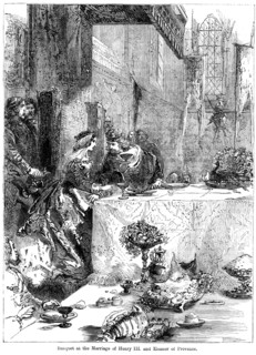 Banquet at the marriage of King Henry III (1207-1272) and Eleanor of Provence (c1223-1291), 1236. Artist: Unknown