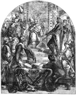 The barons enforcing their rights from King Henry III (1207-1272). Artist: Unknown