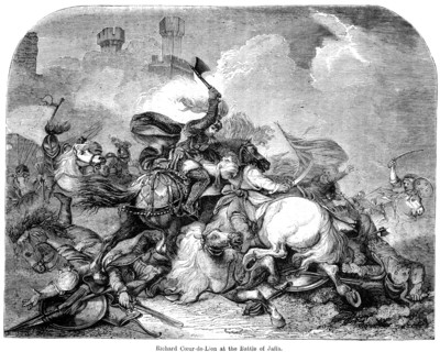 King Richard I (1157-1199) at the Battle of Jaffa, 1192. Artist: Unknown