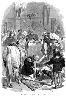 Edward II and the minstrel. Artist: Unknown