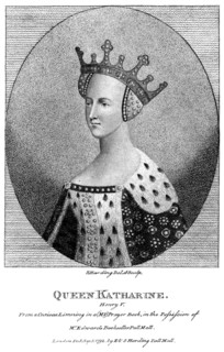 Catherine of Valois (1401-1437), queen consort of King Henry V, 1792.Artist: Harding