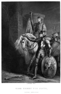 King Henry V (1387-14220), before Harfleur, 19th century.Artist: Richard Westall