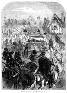 The funeral procession of King Henry V, 1422. Artist: Unknown