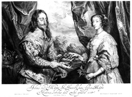 King Charles I (1600-1649) and Queen Henrietta Maria (1609-1669). Artist: Unknown