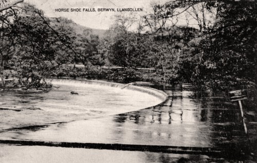 Horseshoe Falls on the River Dee, near Llangollen, Wales, early 20th century. Artist: Unknown
