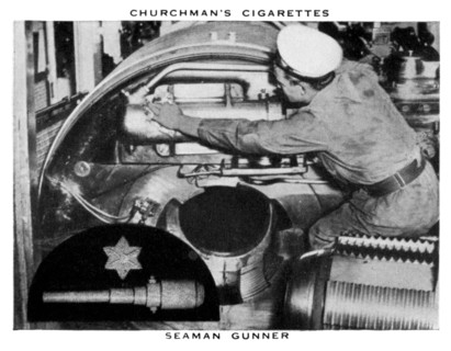 Seaman Gunner, 1937.Artist: WA & AC Churchman