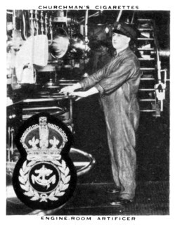 Engine-Room Artificer, 1937.Artist: WA & AC Churchman