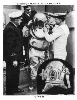 Diver, 1937.Artist: WA & AC Churchman