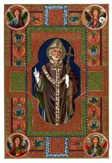 Saint and Angels, 1886. Artist: Unknown