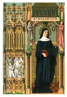 St Scholastica, 1886. Artist: Unknown