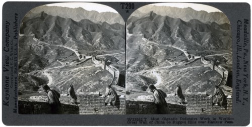 Great Wall of China, near Hankow Pass, China, c1900s.Artist: Keystone