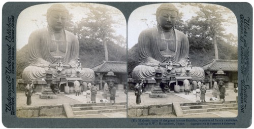 Great bronze Buddha, Kamakura, Japan, 1904. Artist: Underwood & Underwood