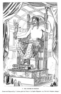 The Jupiter of Phidias, 1843. Artist: J Jackson