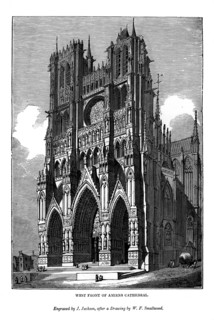 West front of Amiens Cathedral, 1843. Artist: J Jackson