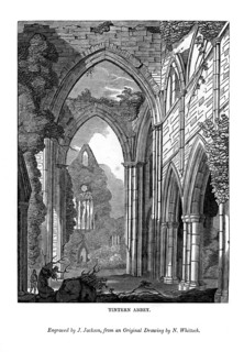 Tintern Abbey, 1843. Artist: J Jackson