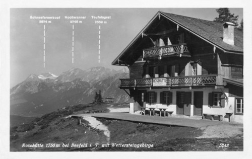 Rosshutte and the Wettersteingebirge mountains, near Seefeld, Austria, 20th century. Artist: Unknown