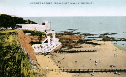 Jacob's Ladder, as seen from Cliff Walks, Sidmouth, Devon, early 20th century. Artist: Unknown