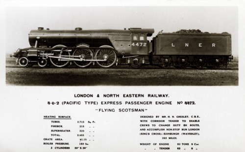 The 'Flying Scotsman' steam locomotive, 20th century. Artist: Unknown