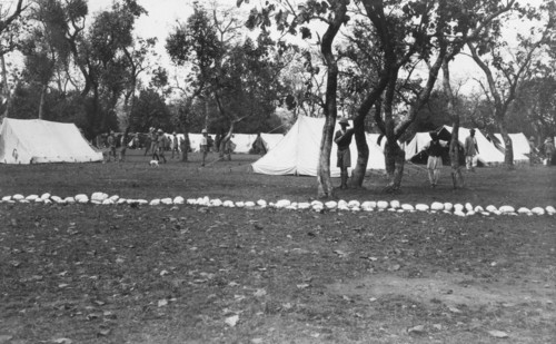 British army encampment by the Yamuna river, India, 1917. Artist: Unknown